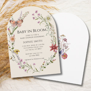 Wildflower Botanical A Baby Shower In Bloom Invitation