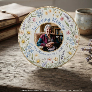 Wildflower Botanical Bereavement Sympathy 7.5 Cm Round Badge