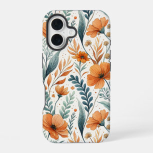 Wildflower Botanical Boho Floral Watercolor iPhone 16 Case