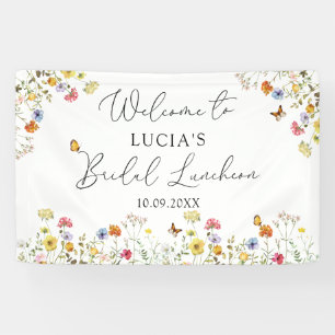 Wildflower Botanical Bridal Luncheon Welcome Banner