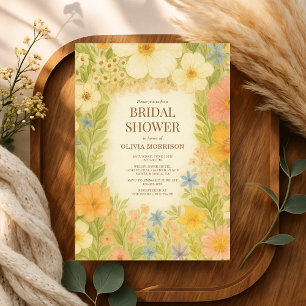 Wildflower Botanical Garden Floral Bridal Shower Invitation