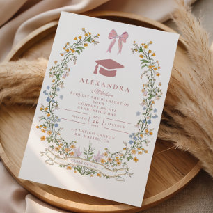 Wildflower Botanical Graduation Invitation