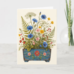 Wildflower Botanical Greeting Cottage Garden Card