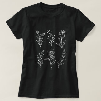 Wildflower Botanical Leafs  T-Shirt