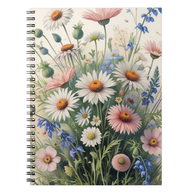 Wildflower Botanical Spiral  Notebook (Front)