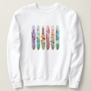 Wildflower Botanical Sweatshirt Watercolor Flora