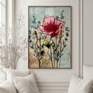 Wildflower Botanical Wall Art Print