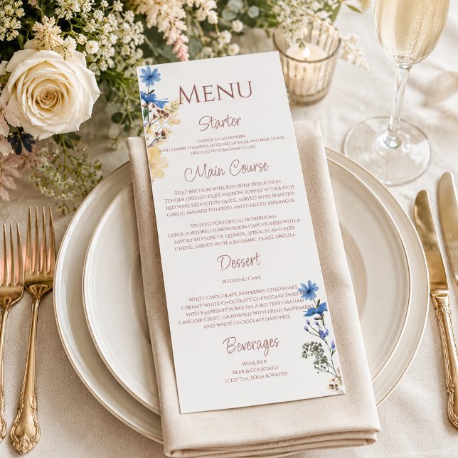 Wildflower Botanical Wedding Menu (Creator Uploaded)