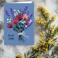 Wildflower Bouquet Condolences Sorry for Loss