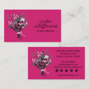 Wildflower Bouquet Elegant Chic Custom Social Icon Business Card
