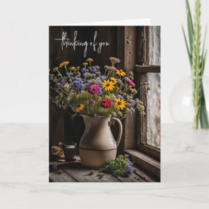 Wildflower Bouquet for Thinking Of You Card