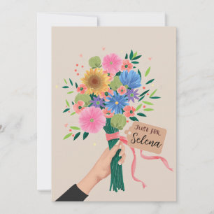 Wildflower Bouquet Holiday Card