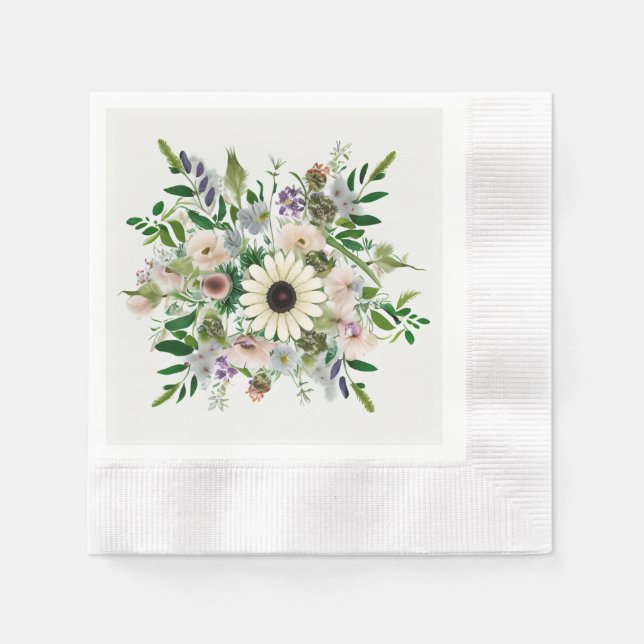 Wildflower Bouquet Napkin (Front)