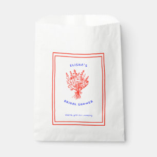 Wildflower Bouquet Rustic Whimsical Bridal Shower Favour Bags