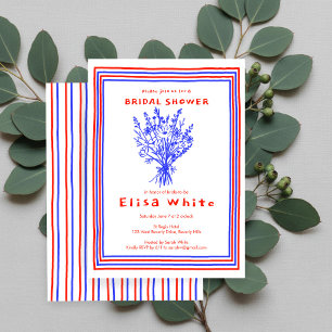 Wildflower Bouquet Rustic Whimsical Bridal Shower  Invitation