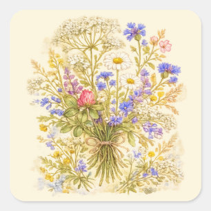 Wildflower Bouquet Watercolor Floral Sticker
