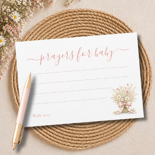 Wildflower Bow Baby Shower Prayers For Baby Card