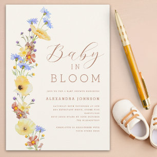 Wildflower Boy Baby Shower Invitation