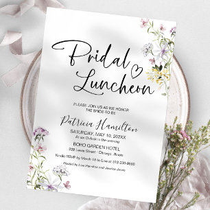 Wildflower Bridal Luncheon Invitation