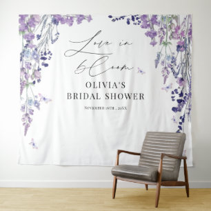 Wildflower Bridal Shower Backdrop Tapestry