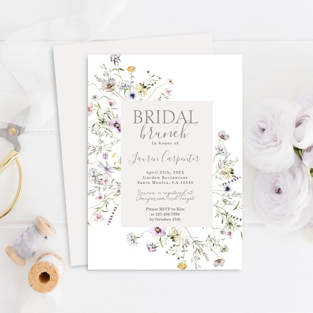 Wildflower Bridal Shower Brunch Invitation (Creator Uploaded)