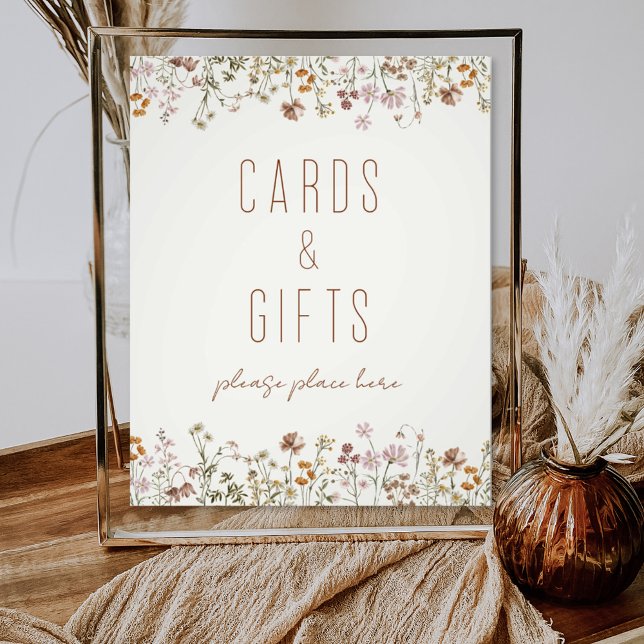 Wildflower Bridal Shower Cards and Gifts Photo Print (Creator Uploaded)