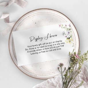 Wildflower Bridal Shower Display Shower  Enclosure Card