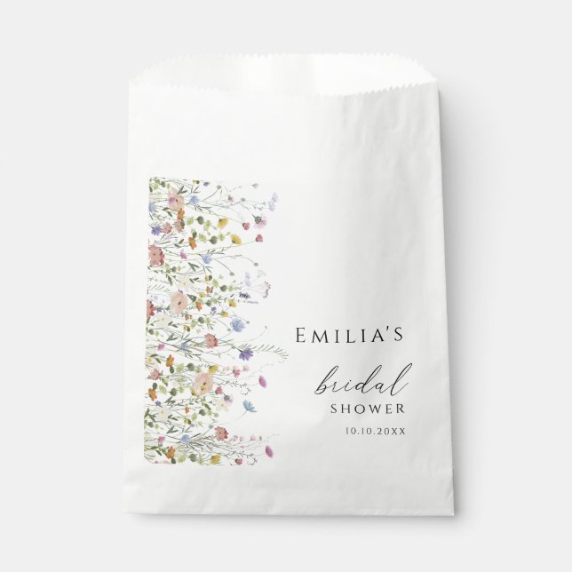 wildflower bridal shower favour bags (Front)