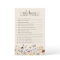 Wildflower Bridal Shower Game