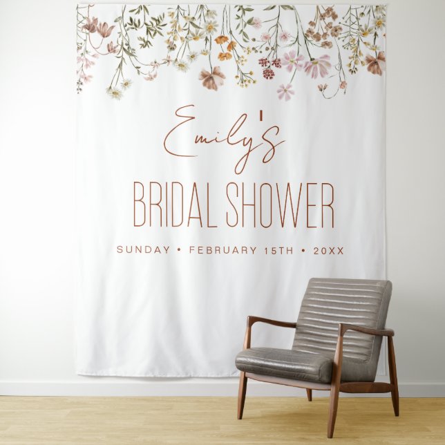 Wildflower Bridal Shower Garden In Bloom Tapestry (In Situ)