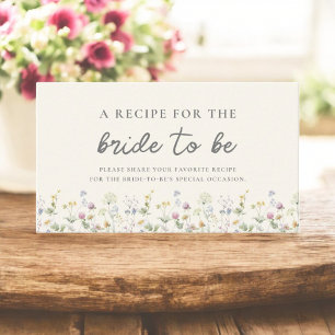 Wildflower Bridal Shower Garden Recipe Share Enclosure Card