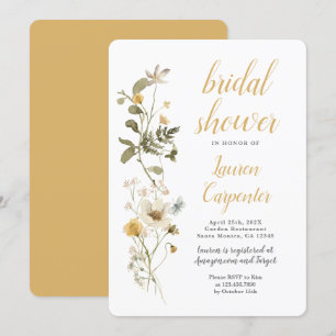 Wildflower Bridal Shower Invitation