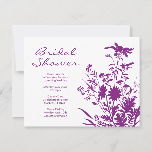 Wildflower Bridal Shower Invitation (Front)