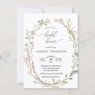 Wildflower Bridal Shower Invitation