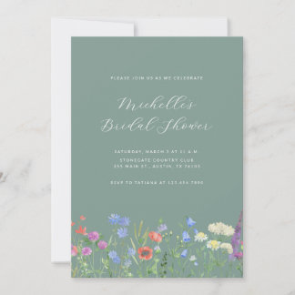 Wildflower Bridal Shower Invitation