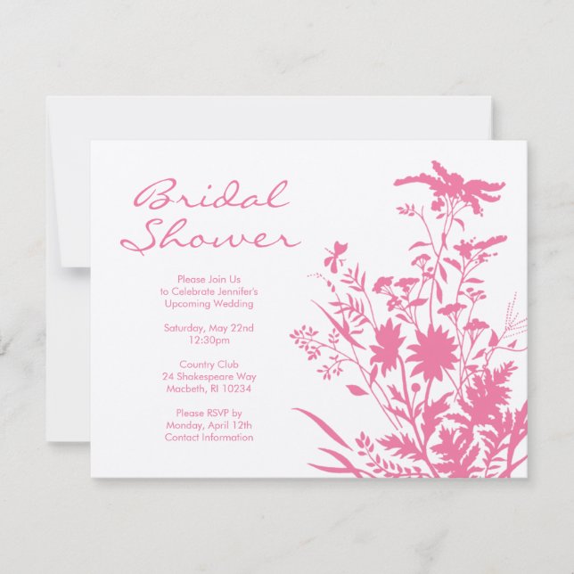 Wildflower Bridal Shower Invitation (Front)
