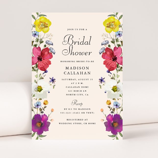 Wildflower Bridal Shower Invitation (Creator Uploaded)