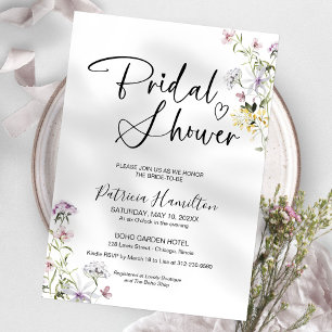 Wildflower Bridal Shower Invitation