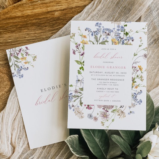 Wildflower Bridal Shower Invitation Boho Whimsical (Creator Uploaded)
