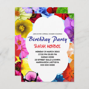 Wildflower Bridal Shower Invitation Template, Edit