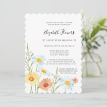 Wildflower Bridal Shower Invitations