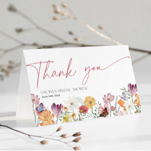 Wildflower Bridal Shower Love in Bloom Thank You