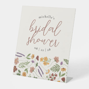 Wildflower Bridal Shower or Wedding Pedestal Sign