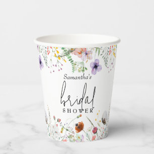 Wildflower Bridal Shower Paper Cups