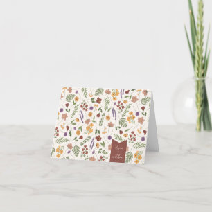 Wildflower Bridal Shower Personalized Thank You Card