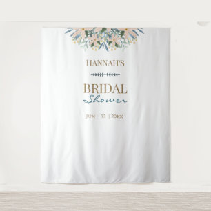 Wildflower Bridal Shower Photo Backdrop Tapestry