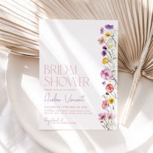 Wildflower Bridal Shower Poppies Pretty Invitation