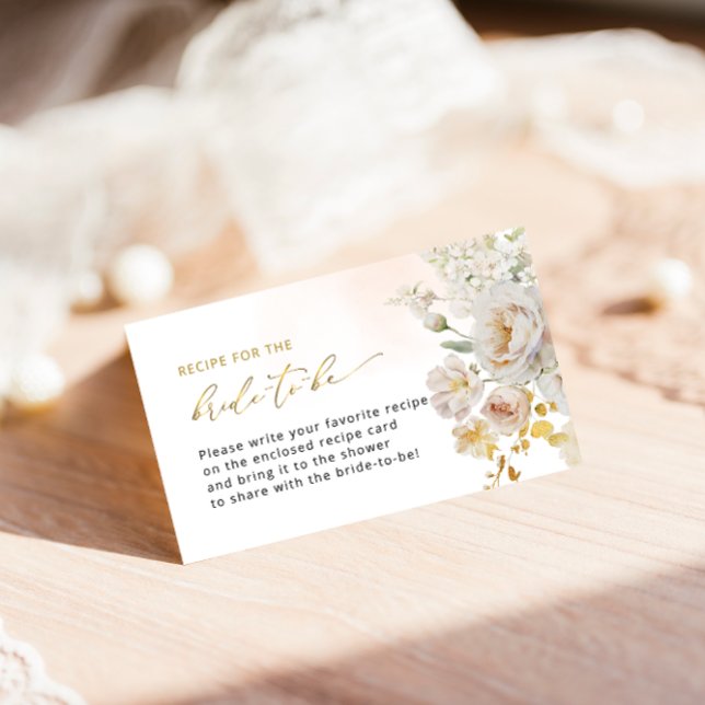 Wildflower Bridal Shower Recipe Enclosure Card (Creator Uploaded)