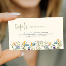 Wildflower bridal shower recipe request