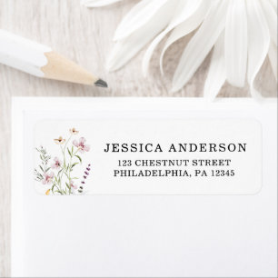 Wildflower Bridal Shower Rustic Floral Address